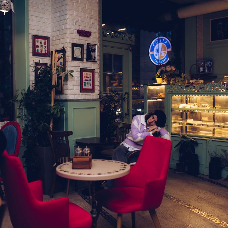 Evening at the café