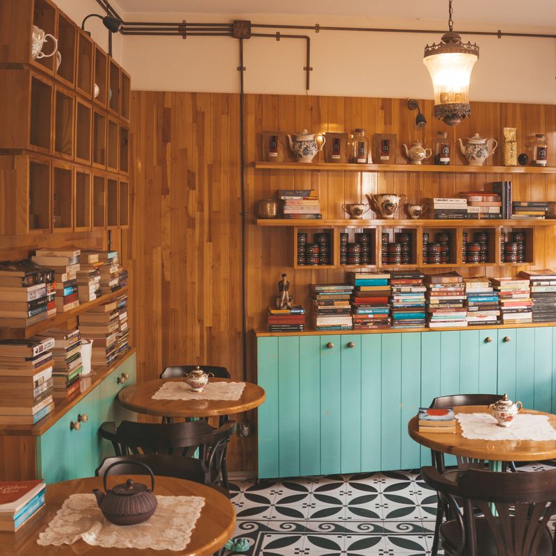 Cosy corner with books